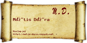 Mátis Dóra névjegykártya